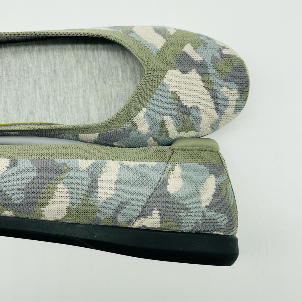 Women's Camo Slip-On Ballet Flats - Olive - Picture 6 of 15